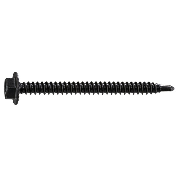 Midwest Fastener Self-Drilling Screw, #8 x 2 in, Brown Ruspert Steel Flange Hex Head External Hex Drive, 100 PK 54495 - main